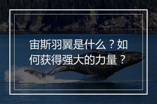 宙斯羽翼是什么?如何获得强大的力量?
