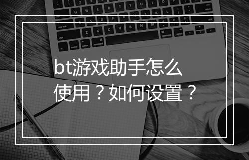 bt游戏助手怎么使用？如何设置？