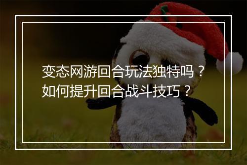 变态网游回合玩法独特吗?如何提升回合战斗技巧?