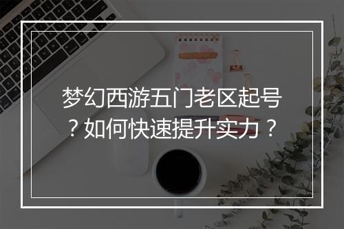 梦幻西游五门老区起号？如何快速提升实力？