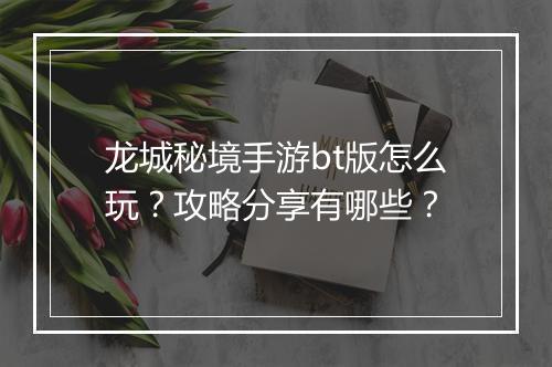 龙城秘境手游bt版怎么玩?攻略分享有哪些?
