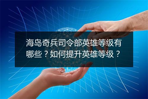 海岛奇兵司令部英雄等级有哪些？如何提升英雄等级？