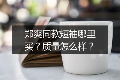 郑爽同款短袖哪里买?质量怎么样?