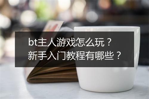 bt主人游戏怎么玩?新手入门教程有哪些?