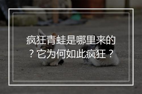疯狂青蛙是哪里来的?它为何如此疯狂?
