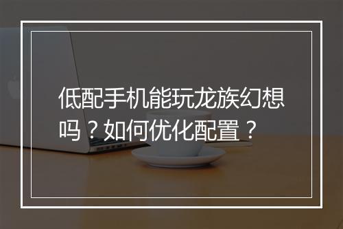 低配手机能玩龙族幻想吗？如何优化配置？