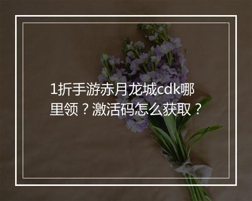 1折手游赤月龙城cdk哪里领？激活码怎么获取？