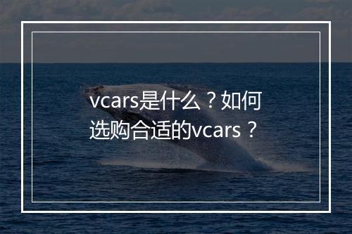 vcars是什么?如何选购合适的vcars?