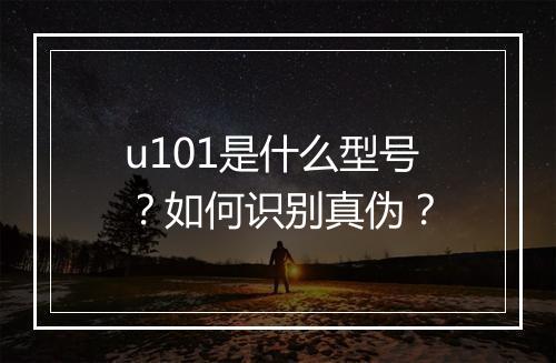 u101是什么型号?如何识别真伪?