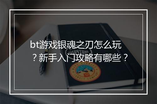 bt游戏银魂之刃怎么玩?新手入门攻略有哪些?