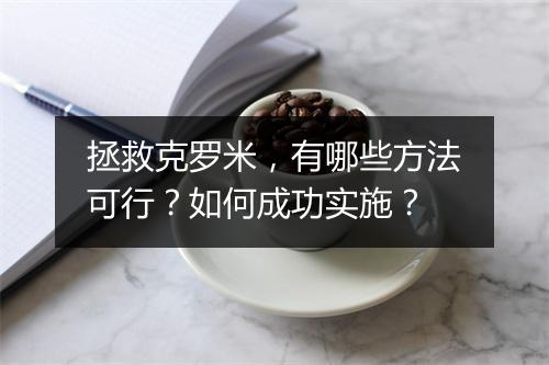 拯救克罗米,有哪些方法可行?如何成功实施?