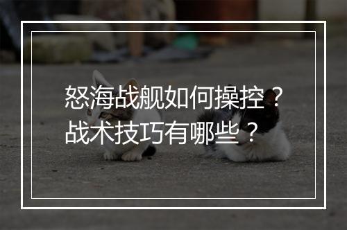 怒海战舰如何操控?战术技巧有哪些?