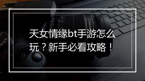 天女情缘bt手游怎么玩?新手必看攻略!