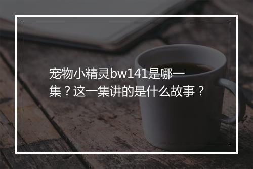 宠物小精灵bw141是哪一集?这一集讲的是什么故事?