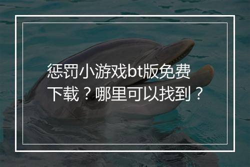 惩罚小游戏bt版免费下载?哪里可以找到?