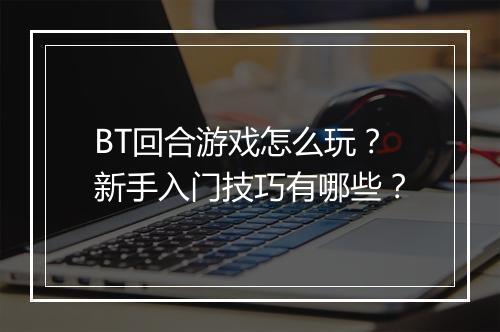 BT回合游戏怎么玩？新手入门技巧有哪些？