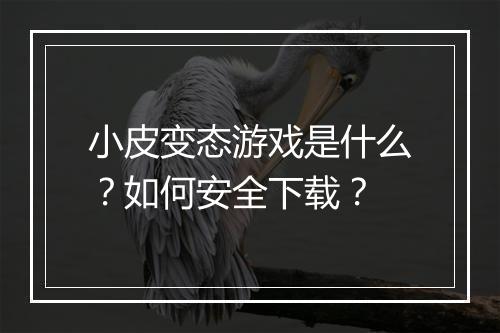 小皮变态游戏是什么?如何安全下载?