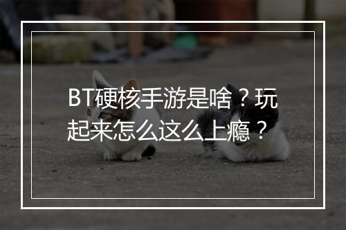 BT硬核手游是啥?玩起来怎么这么上瘾?