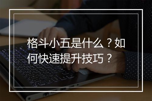 格斗小五是什么？如何快速提升技巧？