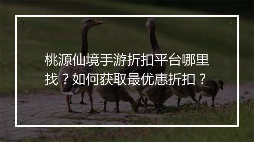 桃源仙境手游折扣平台哪里找？如何获取最优惠折扣？
