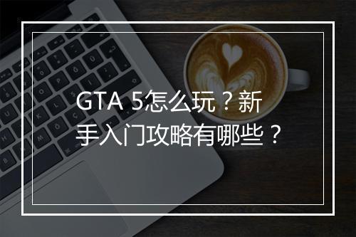 GTA 5怎么玩？新手入门攻略有哪些？