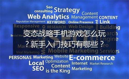 变态战略手机游戏怎么玩？新手入门技巧有哪些？