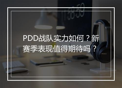 PDD战队实力如何？新赛季表现值得期待吗？