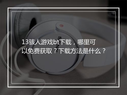 13骇人游戏bt下载，哪里可以免费获取？下载方法是什么？