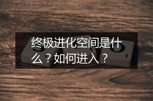 终极进化空间是什么？如何进入？