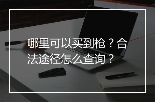 哪里可以买到枪？合法途径怎么查询？