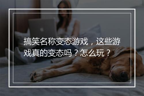 搞笑名称变态游戏,这些游戏真的变态吗?怎么玩?