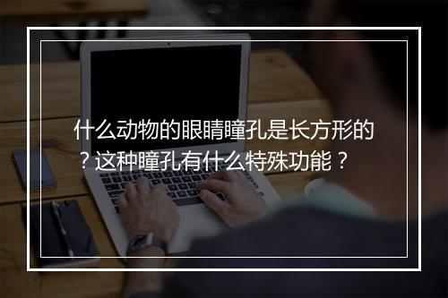 什么动物的眼睛瞳孔是长方形的？这种瞳孔有什么特殊功能？