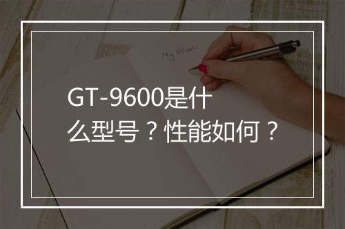 GT-9600是什么型号？性能如何？