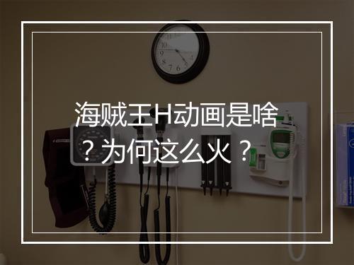 海贼王H动画是啥？为何这么火？