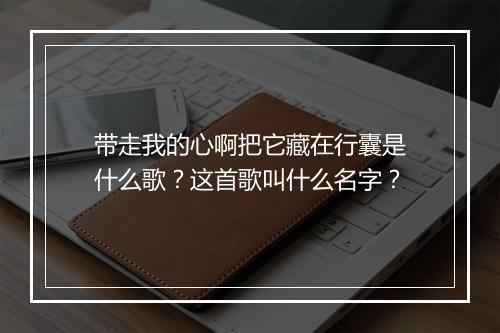 带走我的心啊把它藏在行囊是什么歌？这首歌叫什么名字？