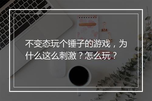 不变态玩个锤子的游戏，为什么这么刺激？怎么玩？