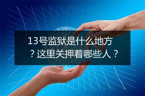 13号监狱是什么地方？这里关押着哪些人？