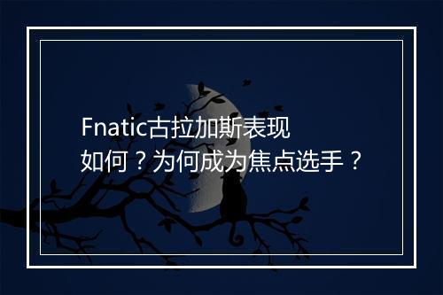 Fnatic古拉加斯表现如何?为何成为焦点选手?
