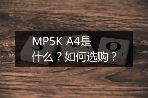 MP5K A4是什么？如何选购？