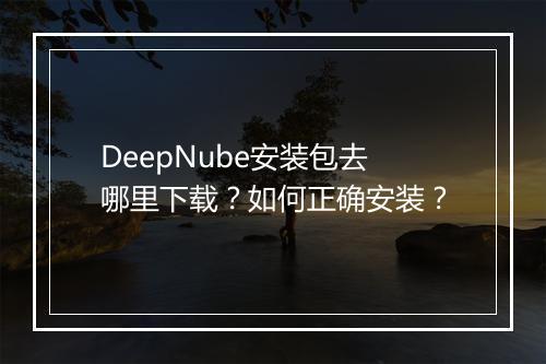 DeepNube安装包去哪里下载？如何正确安装？