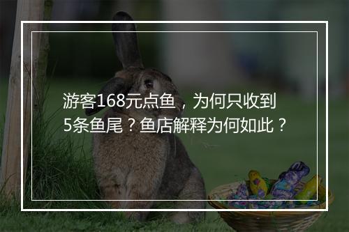 游客168元点鱼,为何只收到5条鱼尾?鱼店解释为何如此?