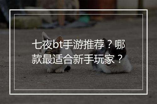 七夜bt手游推荐？哪款最适合新手玩家？