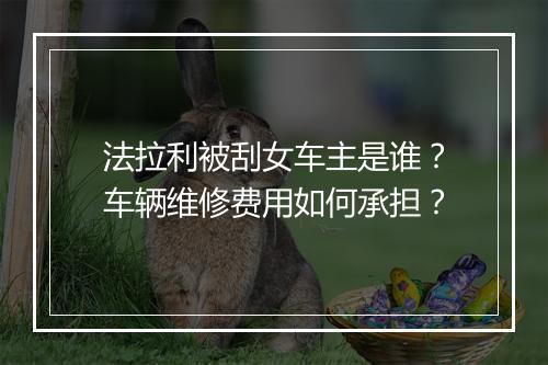 法拉利被刮女车主是谁?车辆维修费用如何承担?