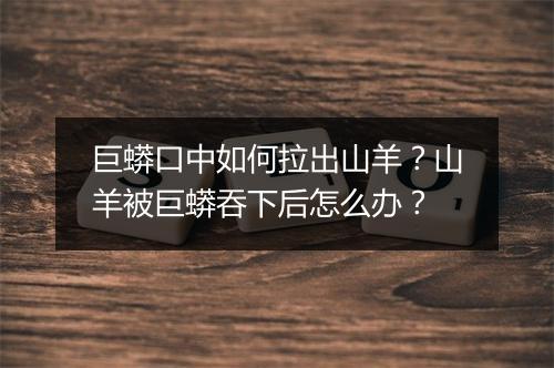 巨蟒口中如何拉出山羊？山羊被巨蟒吞下后怎么办？