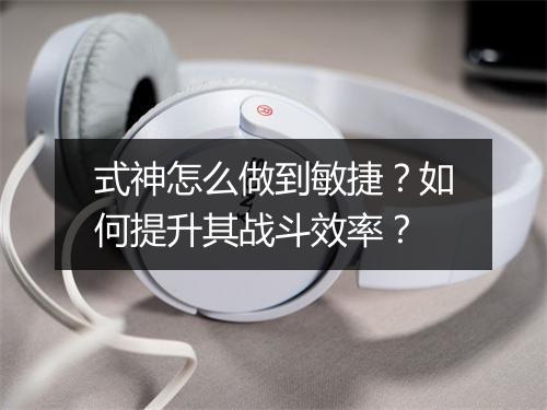 式神怎么做到敏捷？如何提升其战斗效率？