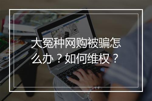 大冤种网购被骗怎么办？如何维权？