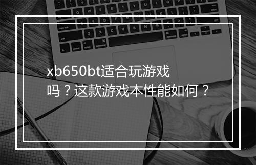 xb650bt适合玩游戏吗?这款游戏本性能如何?