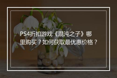 PS4折扣游戏《混沌之子》哪里购买？如何获取最优惠价格？
