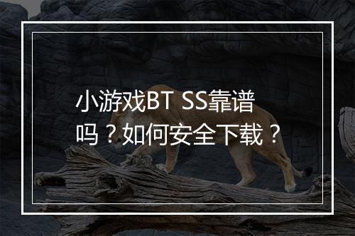 小游戏BT SS靠谱吗?如何安全下载?