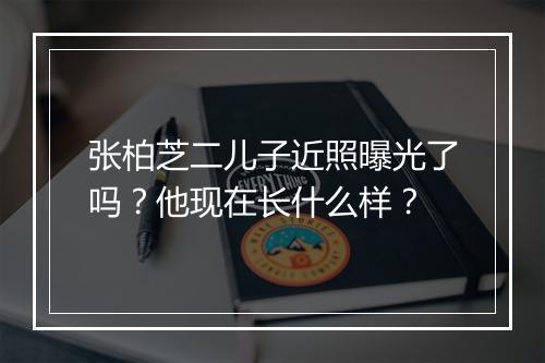 张柏芝二儿子近照曝光了吗？他现在长什么样？